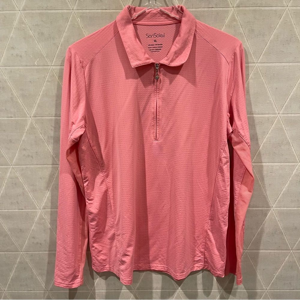 San Soleil UV 50+ Cooling Long Sleeve Activewear Top Sz XL